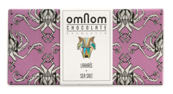 Omnom Lakkris + Sea Salt, Weiße Schokolade mit Lakritz + Meersalz, 60g